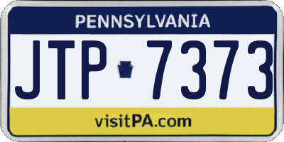 PA license plate JTP7373