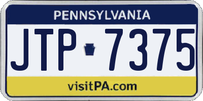 PA license plate JTP7375