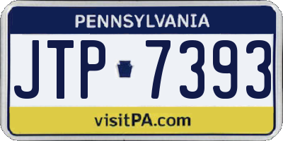 PA license plate JTP7393