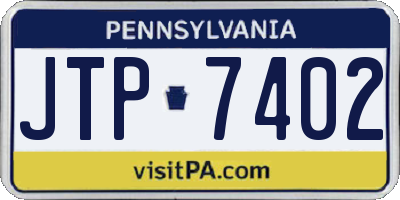 PA license plate JTP7402