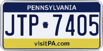 PA license plate JTP7405