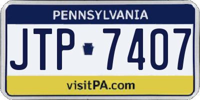 PA license plate JTP7407