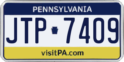 PA license plate JTP7409