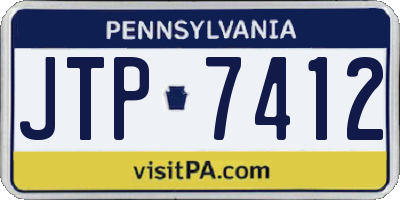 PA license plate JTP7412
