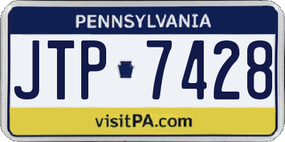 PA license plate JTP7428