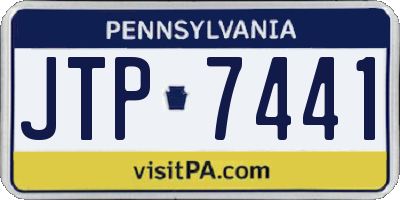 PA license plate JTP7441