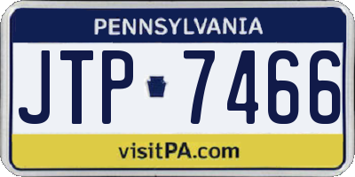 PA license plate JTP7466