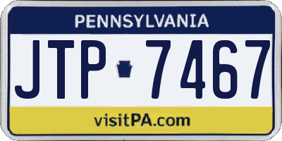PA license plate JTP7467