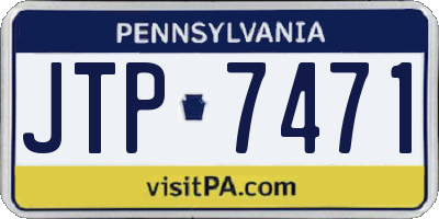 PA license plate JTP7471