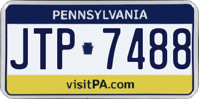 PA license plate JTP7488