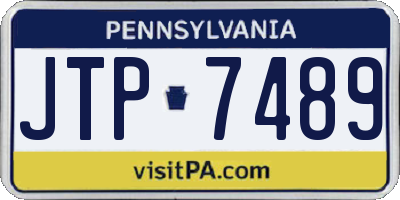 PA license plate JTP7489