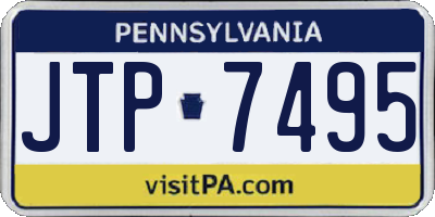 PA license plate JTP7495