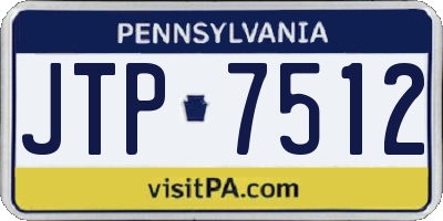 PA license plate JTP7512