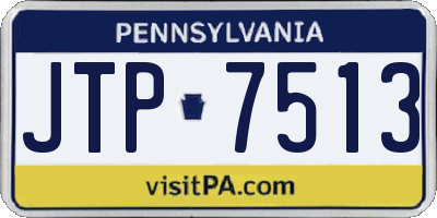 PA license plate JTP7513