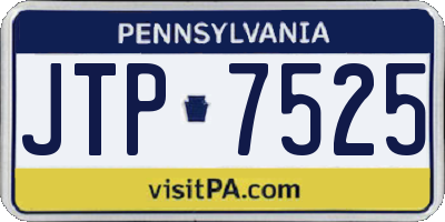 PA license plate JTP7525