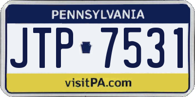 PA license plate JTP7531
