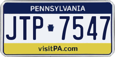 PA license plate JTP7547