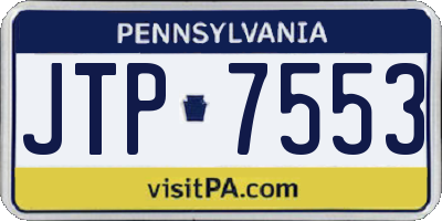 PA license plate JTP7553