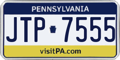 PA license plate JTP7555
