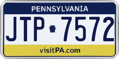 PA license plate JTP7572