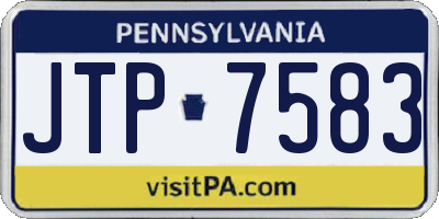 PA license plate JTP7583