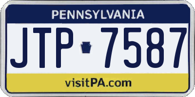 PA license plate JTP7587