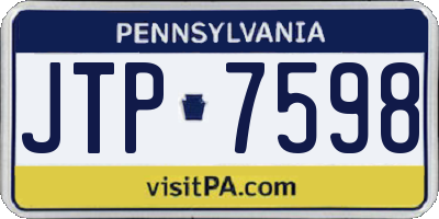 PA license plate JTP7598
