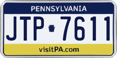 PA license plate JTP7611