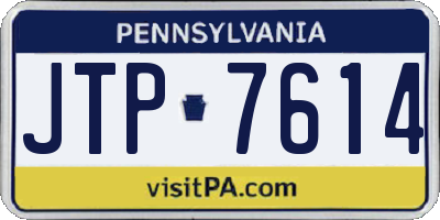 PA license plate JTP7614