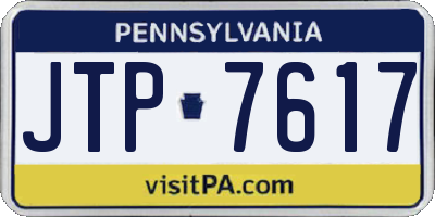 PA license plate JTP7617