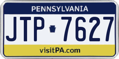 PA license plate JTP7627