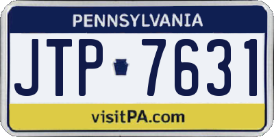 PA license plate JTP7631