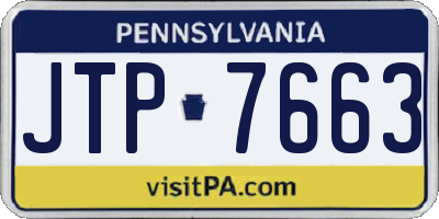PA license plate JTP7663