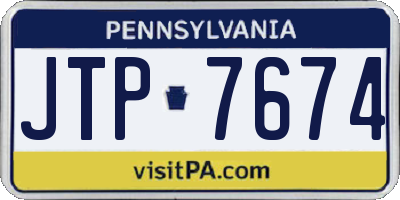 PA license plate JTP7674