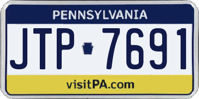 PA license plate JTP7691