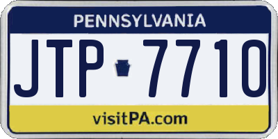 PA license plate JTP7710