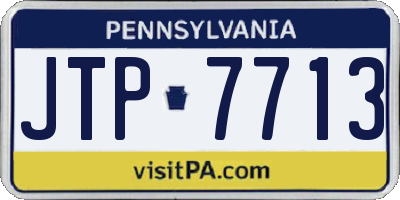 PA license plate JTP7713