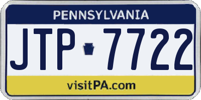 PA license plate JTP7722
