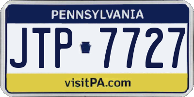 PA license plate JTP7727