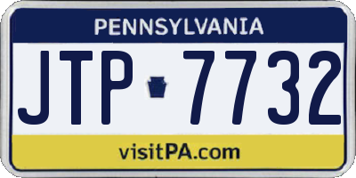 PA license plate JTP7732