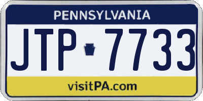 PA license plate JTP7733