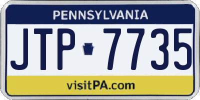 PA license plate JTP7735