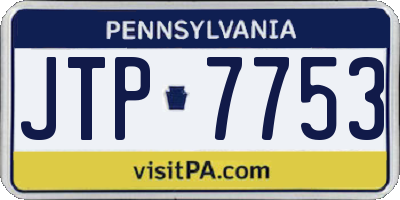 PA license plate JTP7753