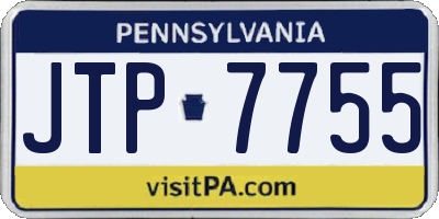 PA license plate JTP7755