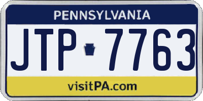 PA license plate JTP7763