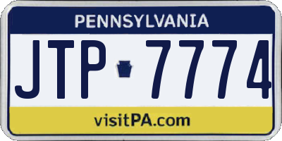 PA license plate JTP7774