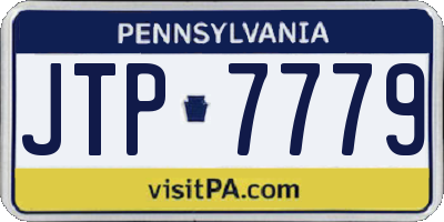 PA license plate JTP7779