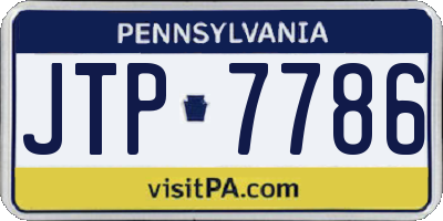 PA license plate JTP7786