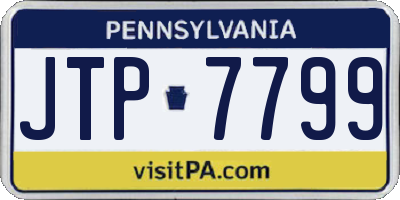 PA license plate JTP7799