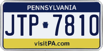 PA license plate JTP7810